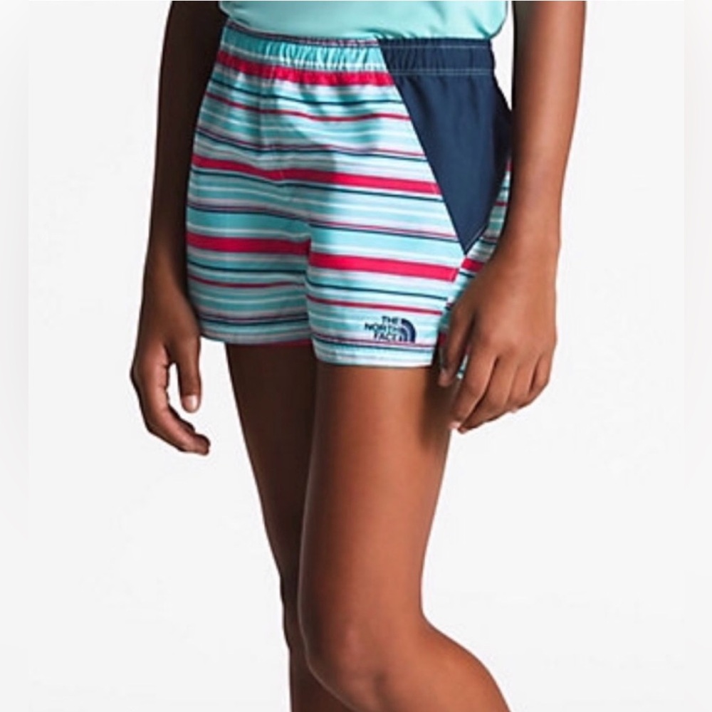 The North Face Girls Class V water Shorts Size 10/12 striped pattern